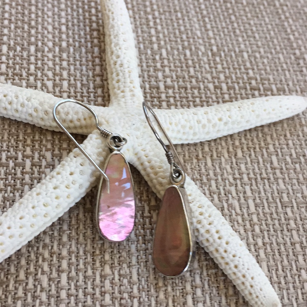 925 Sterling Silver Abalone Earrings
